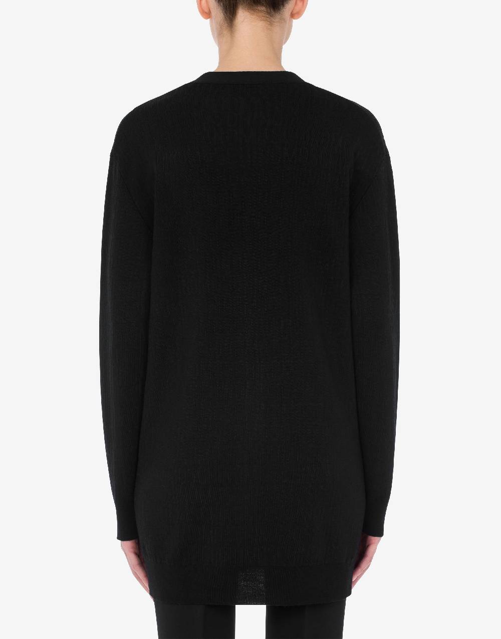 Love Moschino Cardigan in lana Allover Logo Italy