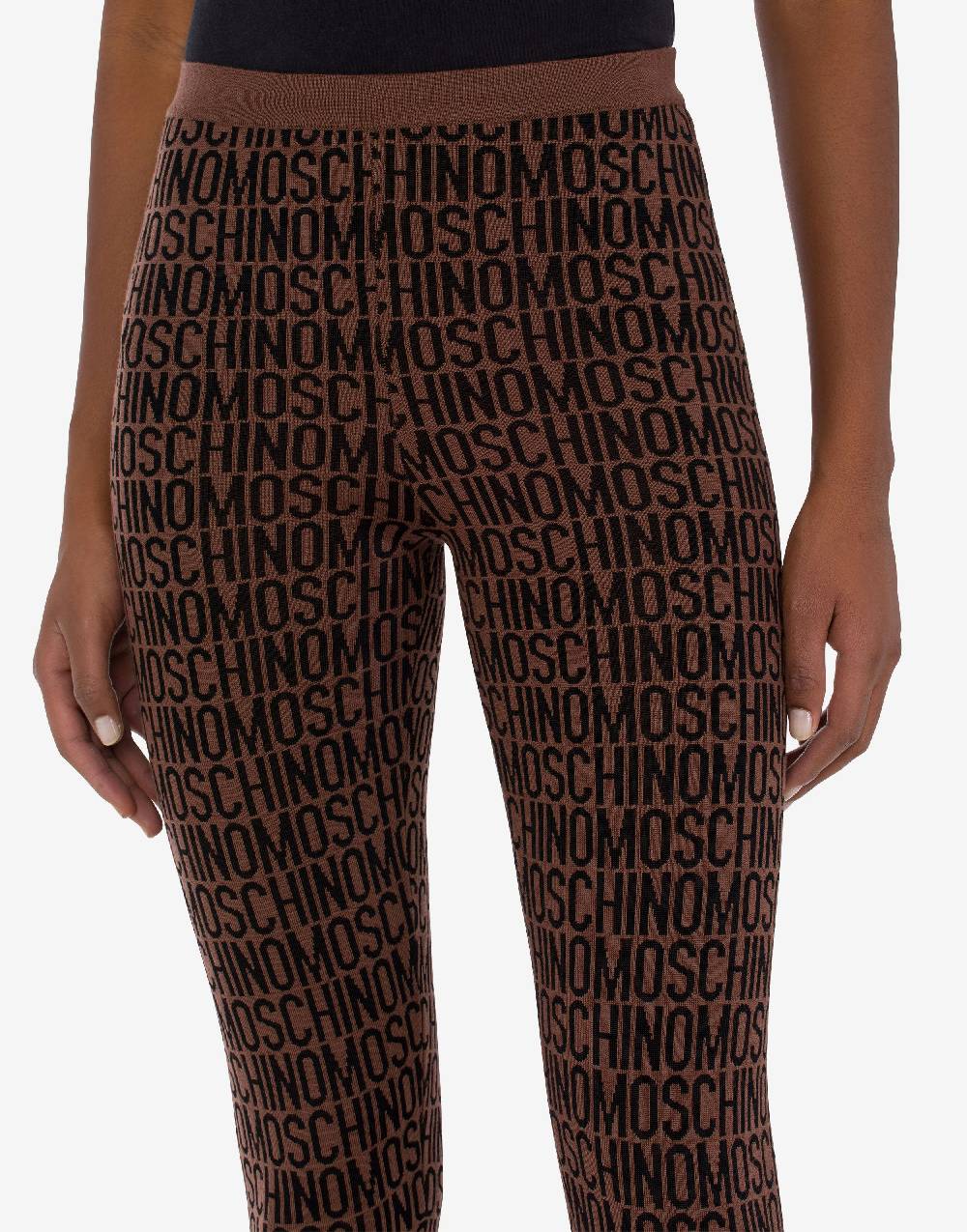 Love Moschino Leggings in lana Allover Logo Nuovo