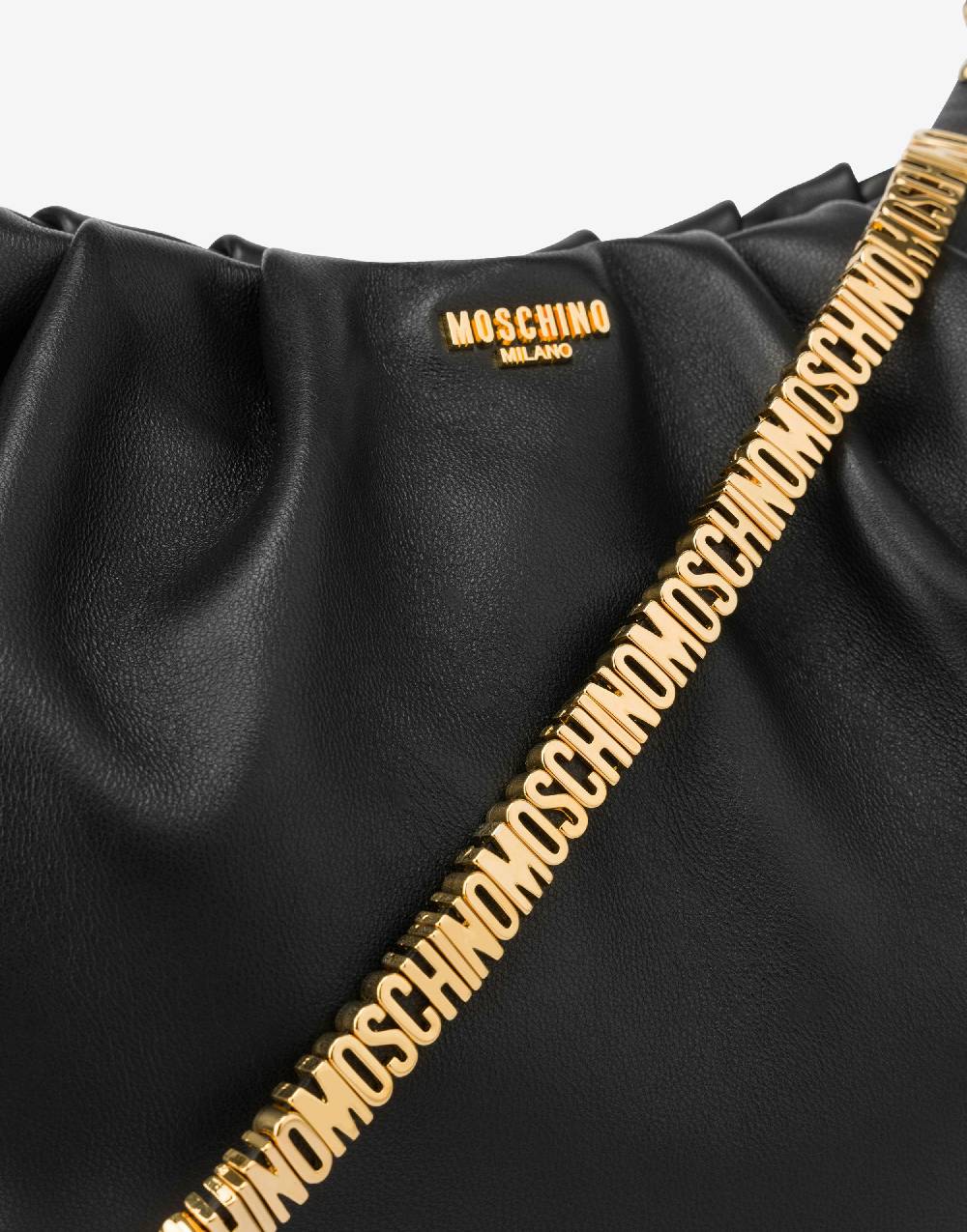 Love Moschino Hobo bag in nappa Mini Lettering Vendita Economica