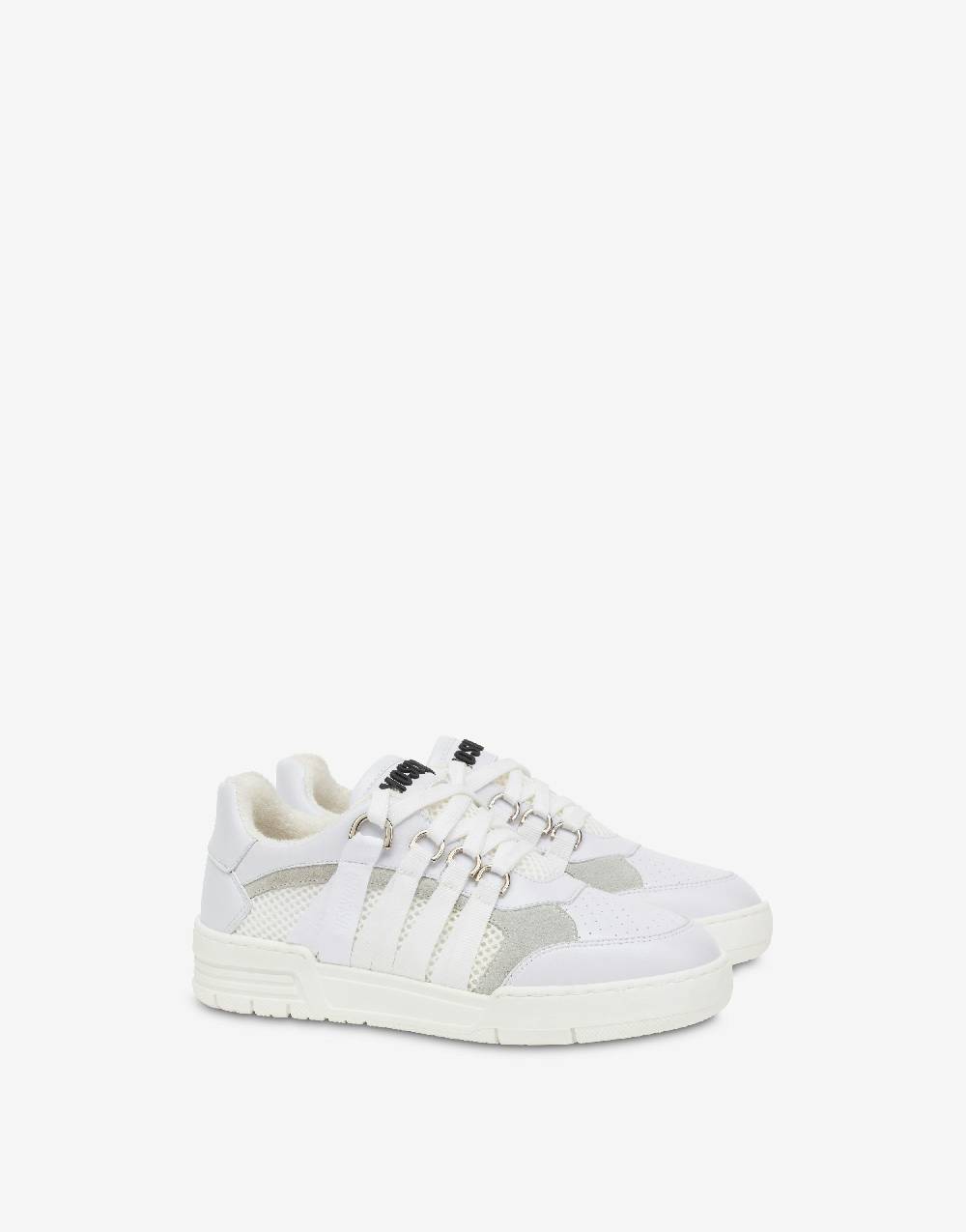 Love Moschino Sneakers Streetball in rete e vitello Sconto