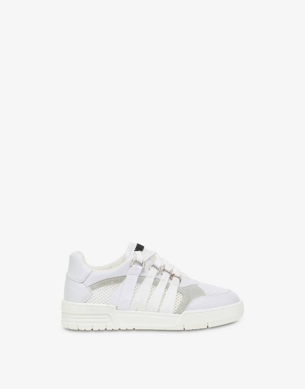 Love Moschino Sneakers Streetball in rete e vitello Sconto
