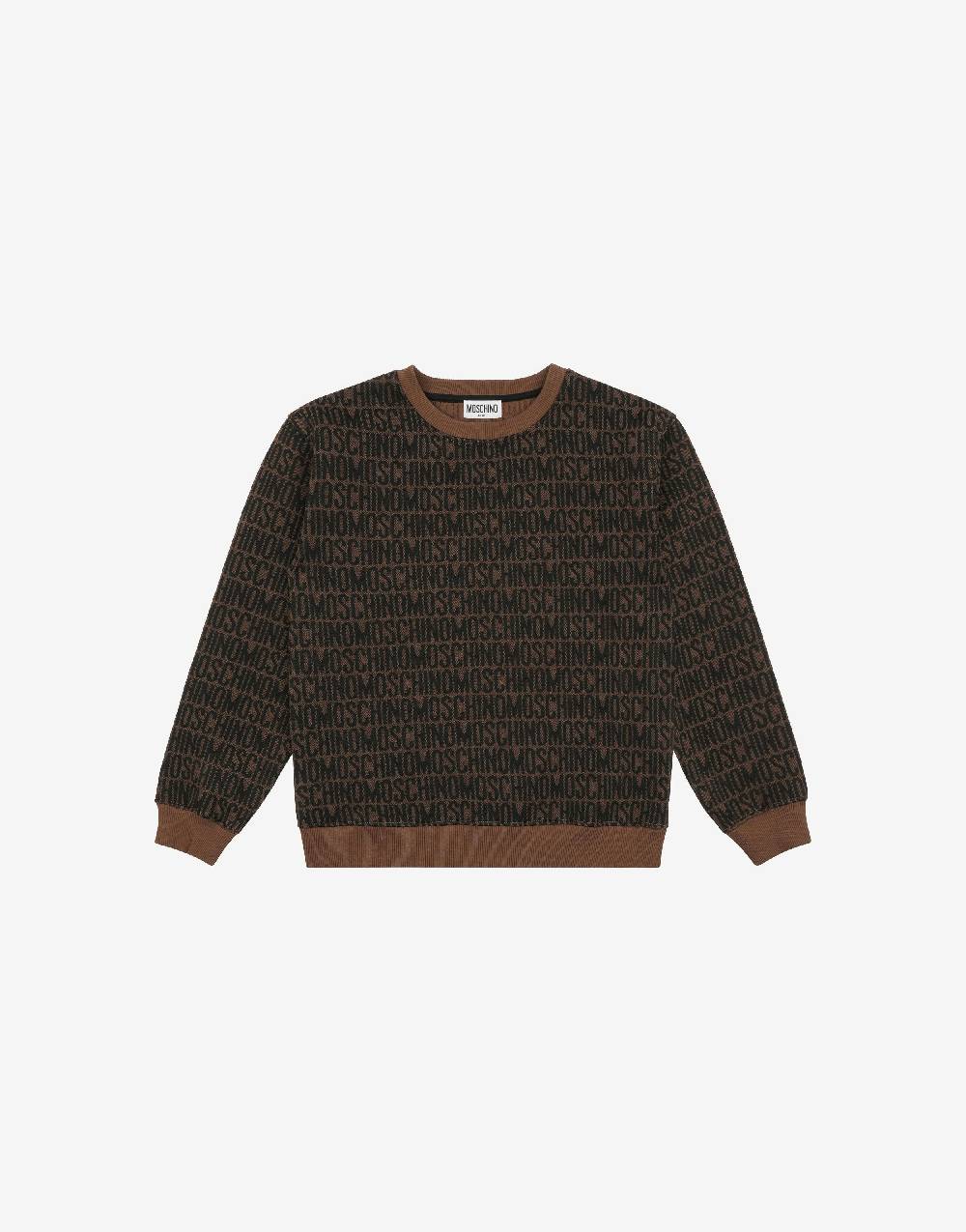Love Moschino Felpa in cotone Allover Logo