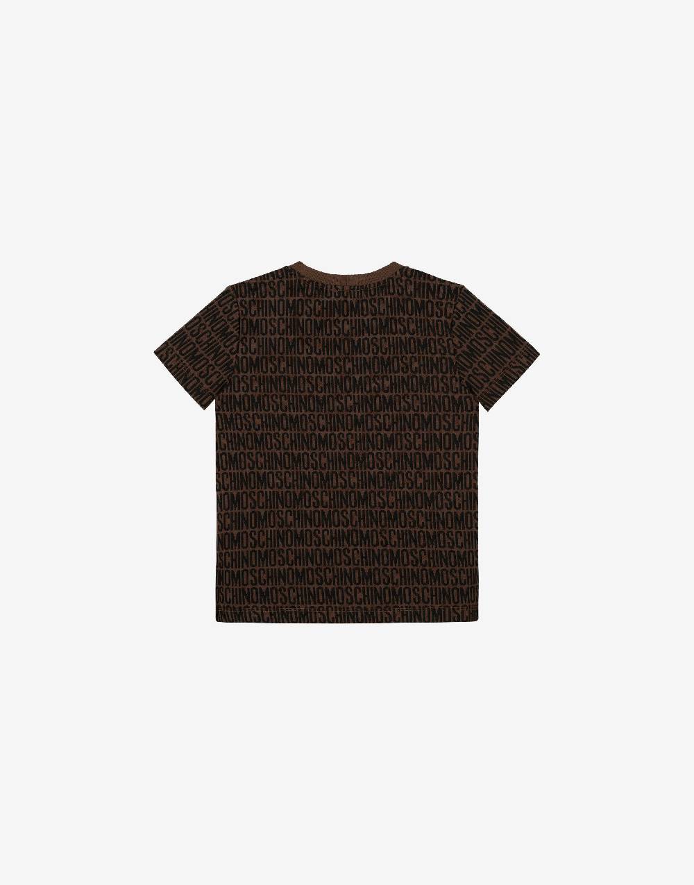Love Moschino T-shirt in jersey Allover Logo Negozio