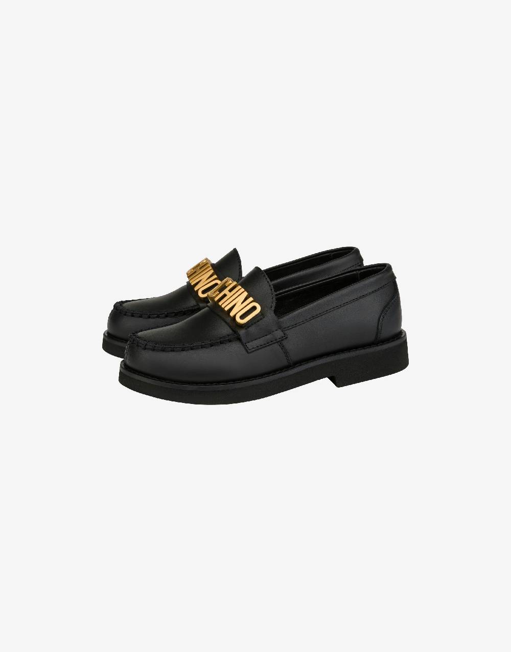 Love Moschino Mocassini in vitello Lettering Logo 2025