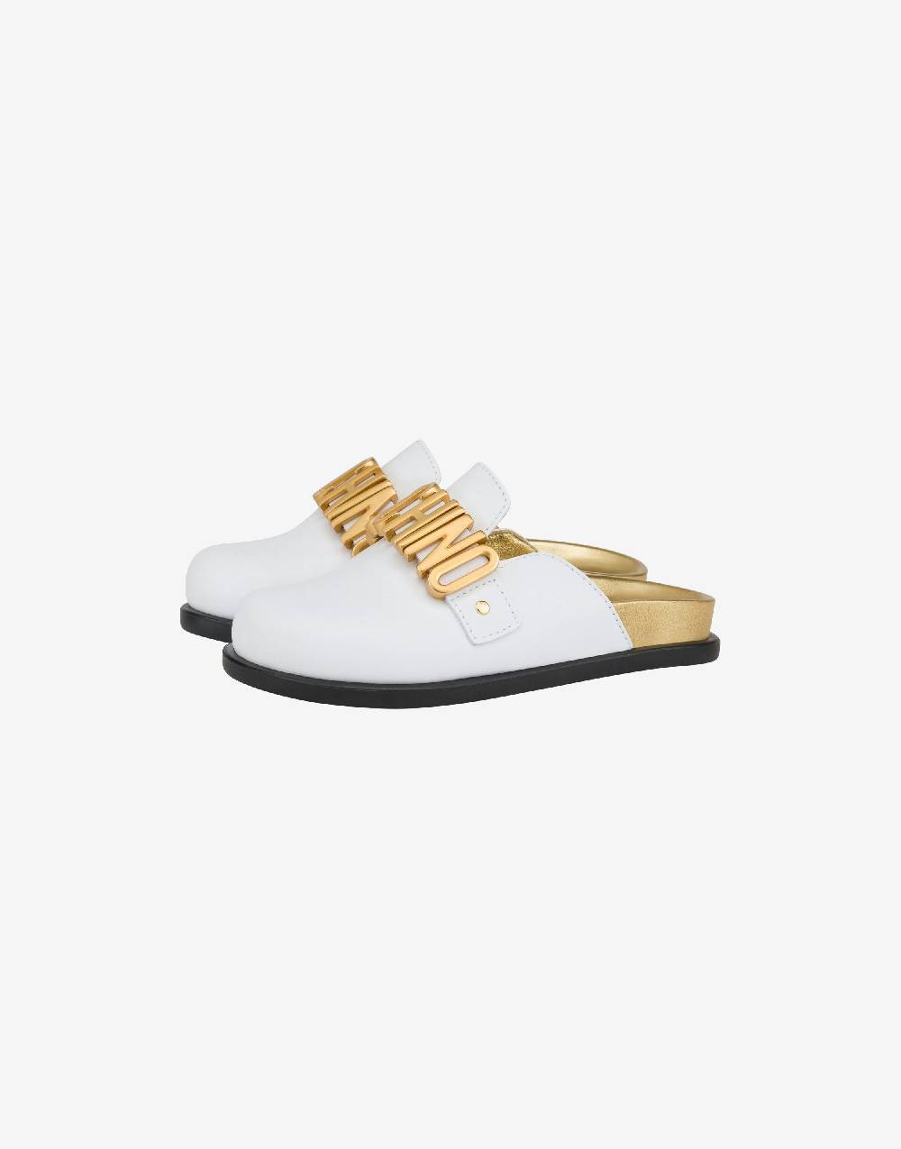 Love Moschino Sabot in vitello Lettering Logo