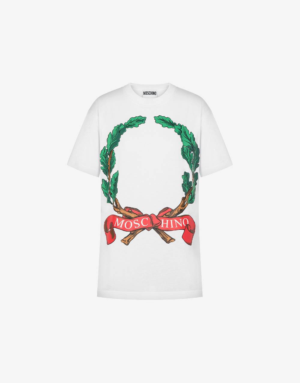 Love Moschino T-shirt in jersey organico Laurel Crown Convenienza