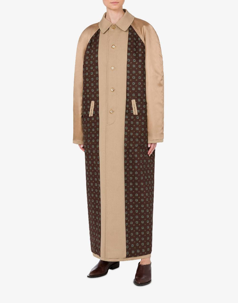Love Moschino Trench reversibile in gabardina e raso Saldi