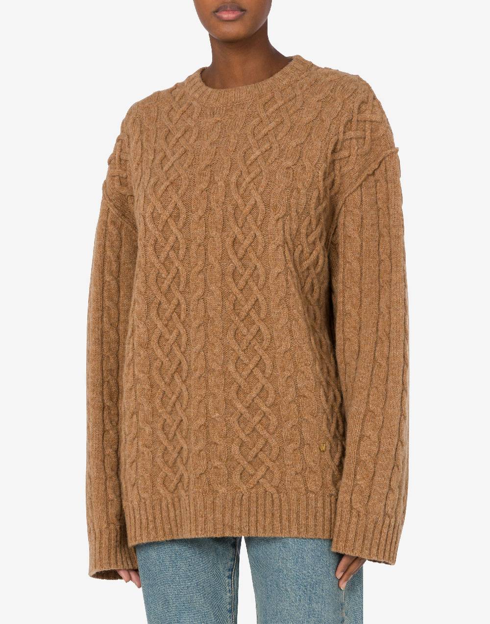Love Moschino Pullover oversize in shetland Golden M Hotsell