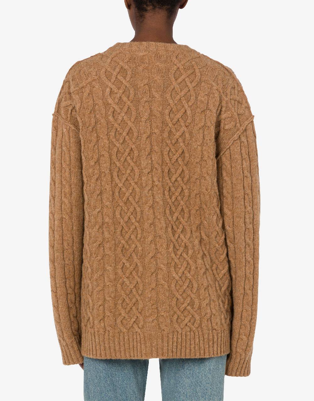 Love Moschino Pullover oversize in shetland Golden M Hotsell
