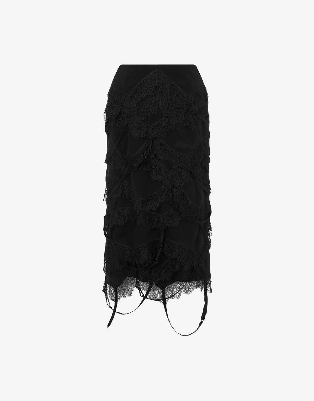 Love Moschino Gonna midi in crêpe de chine Layer Up Vendita Calda