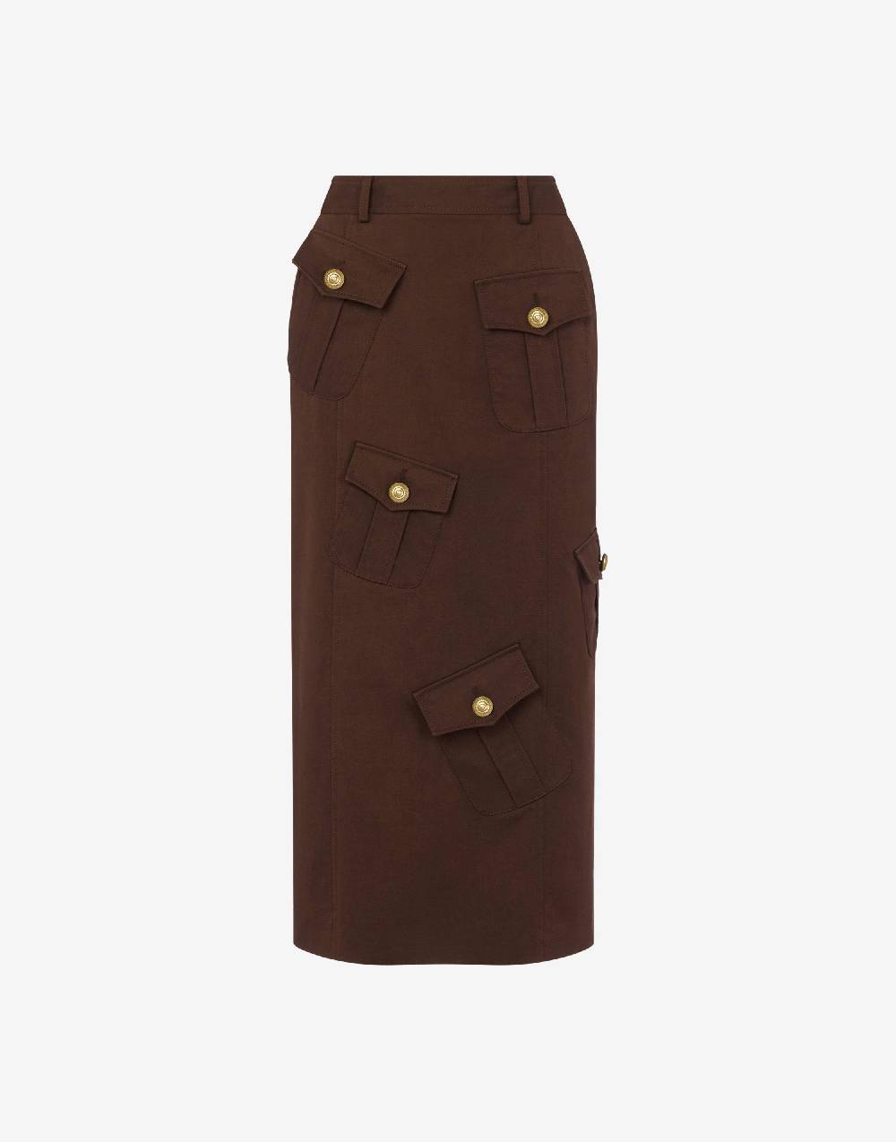 Love Moschino Gonna in gabardina Military Twist