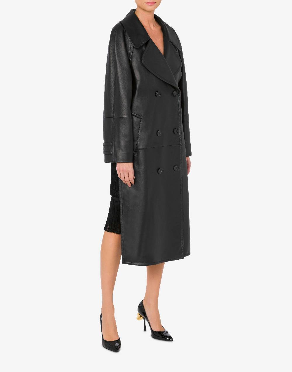 Love Moschino Cappotto asimmetrico in nappa Italia