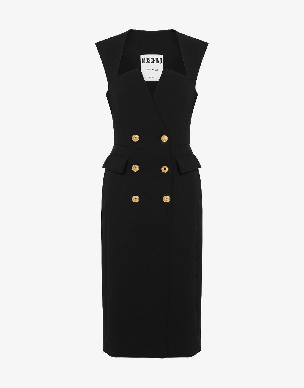 Love Moschino Abito robe manteau Gold Buttons Affare Del Giorno