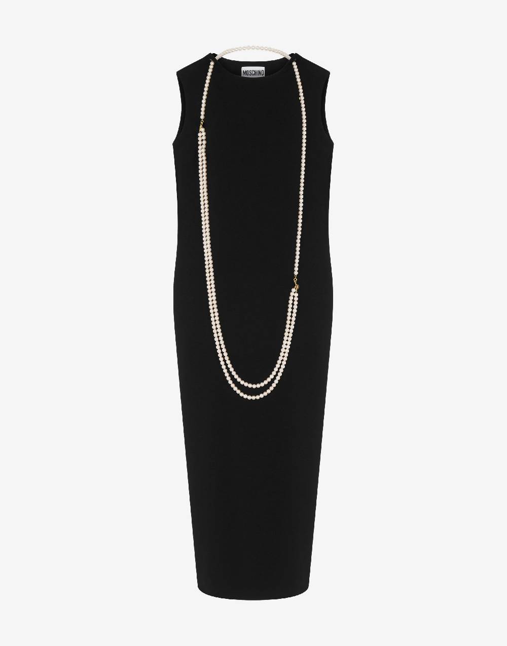 Love Moschino Abito in crêpe stretch Pearls Sottocosto