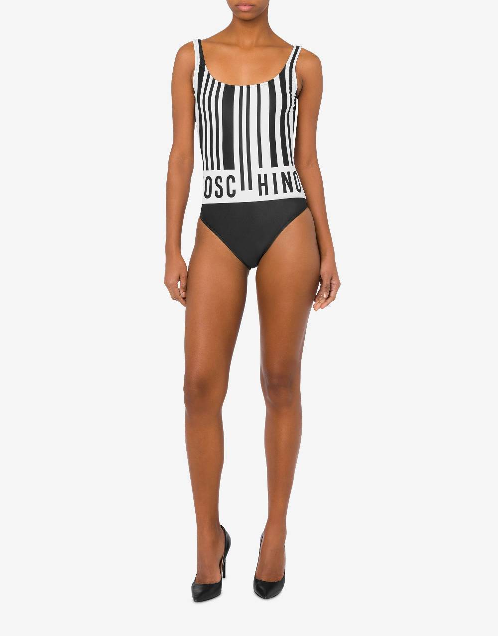 Love Moschino Costume intero con stampa Barcode Presa