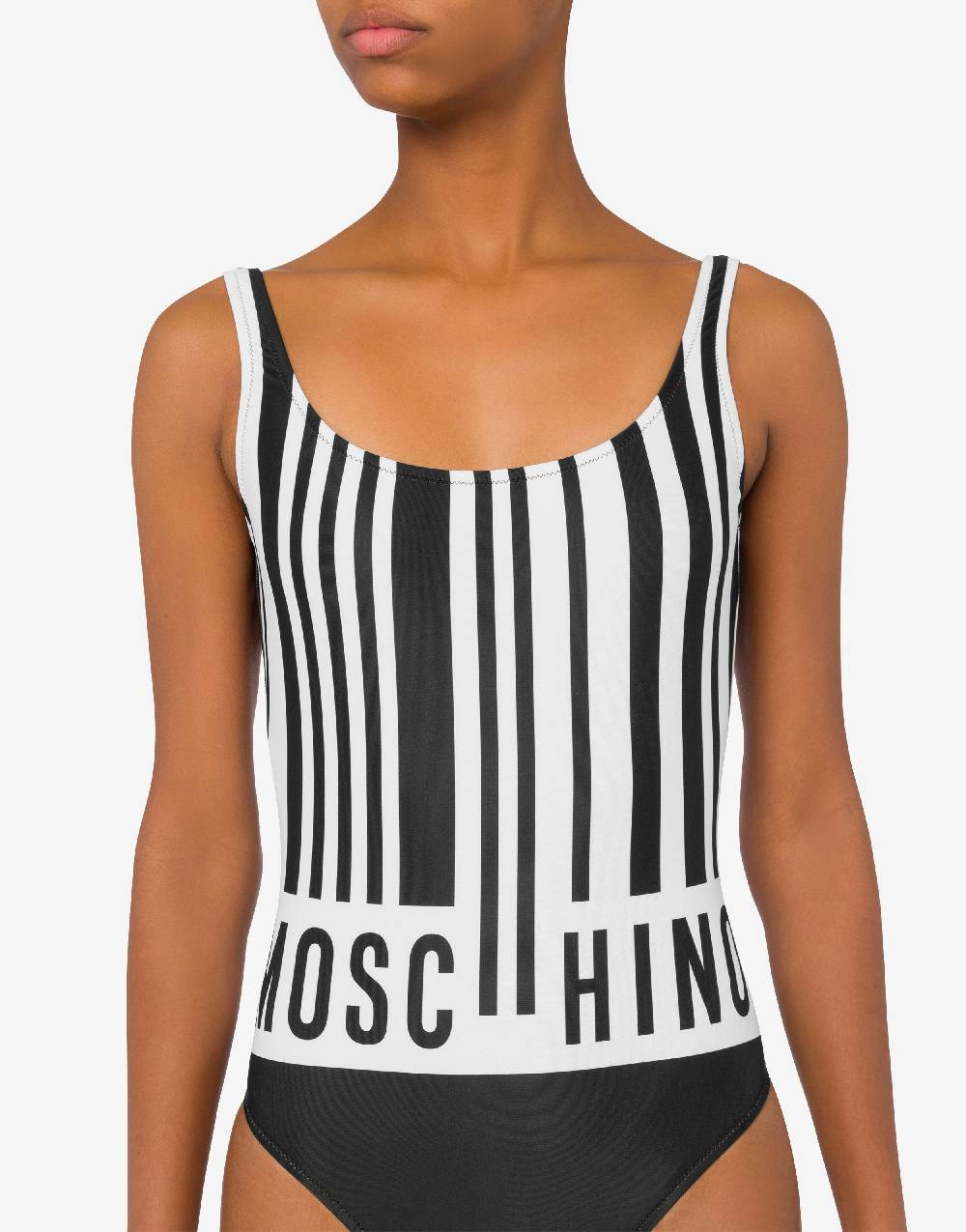 Love Moschino Costume intero con stampa Barcode Presa