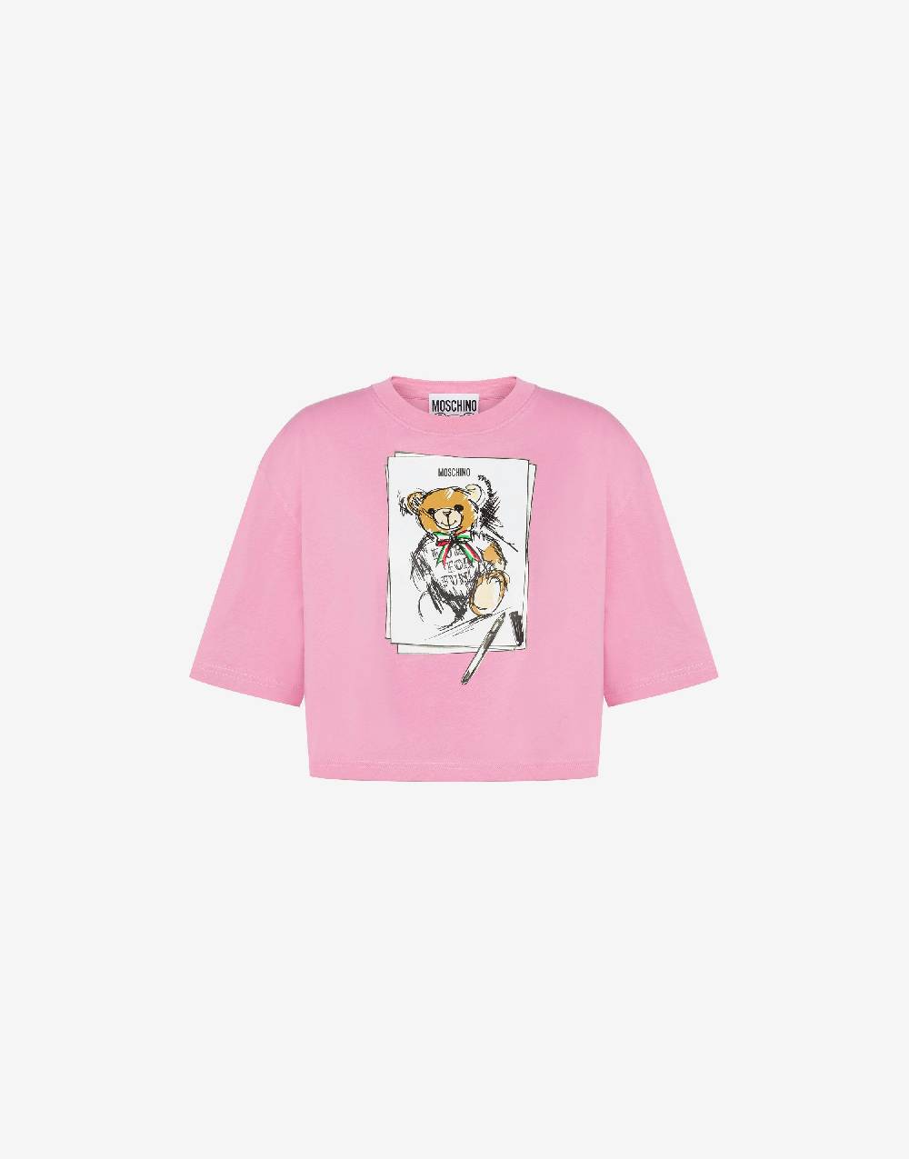 Love Moschino T-shirt cropped Moschino Teddy Bear Offerta