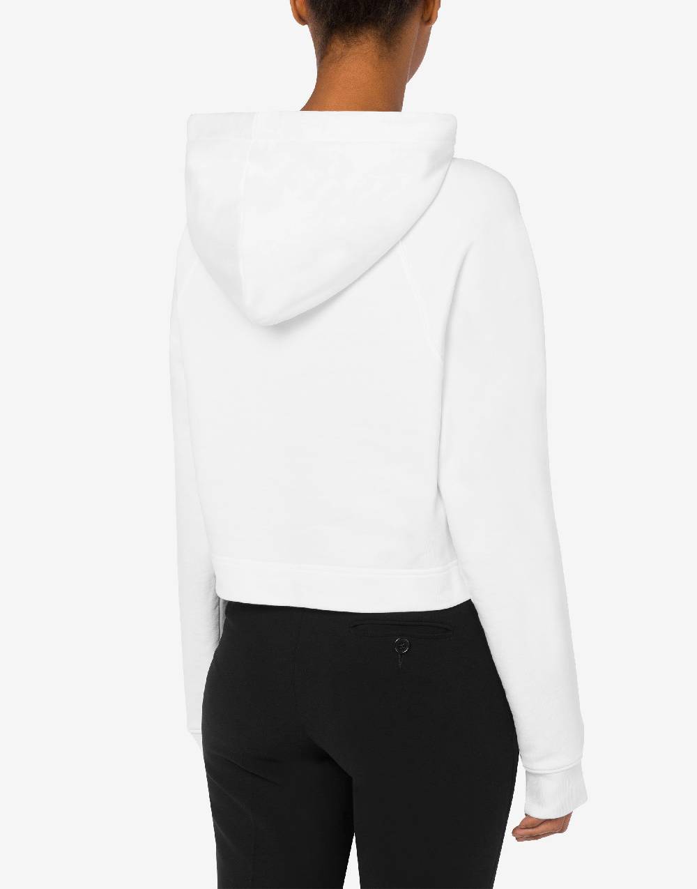 Love Moschino Felpa cropped Heart Safety Pin In Vendita