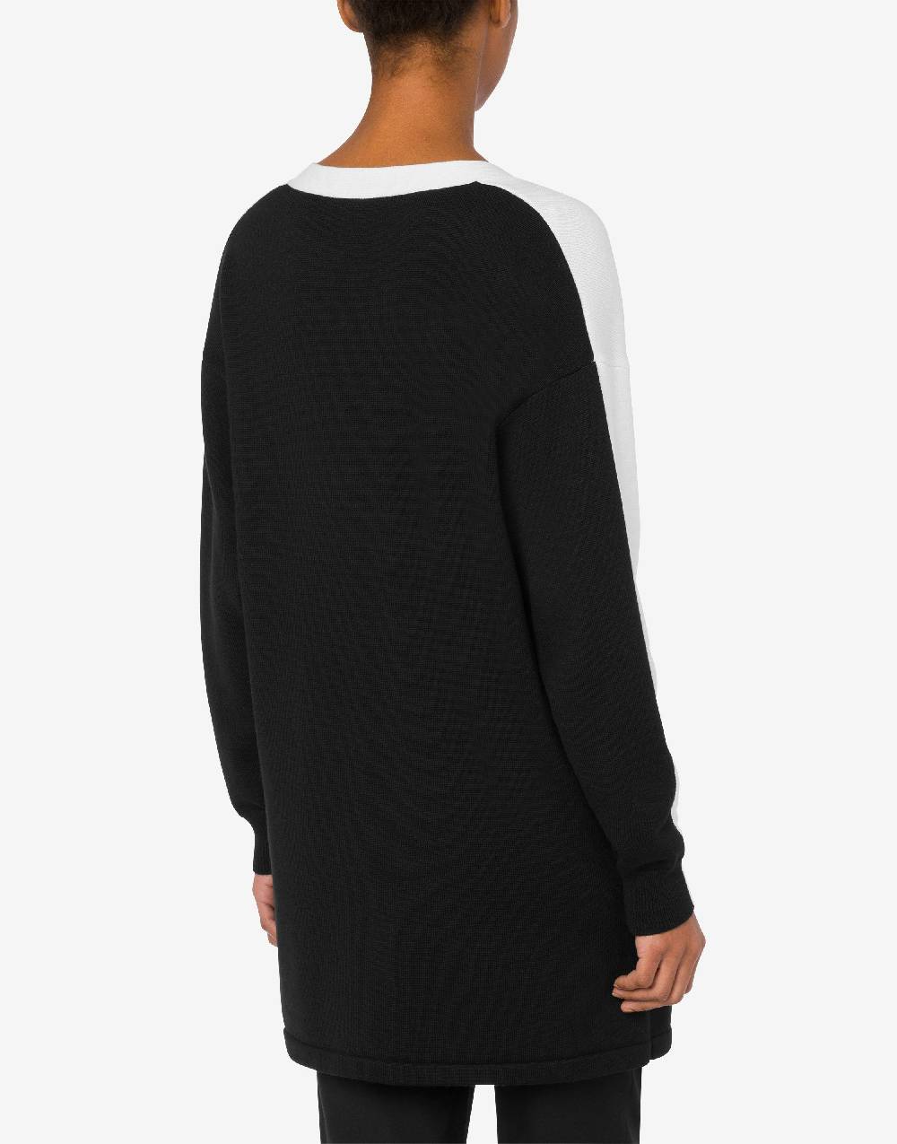 Love Moschino Cardigan in lana Black and White Italy