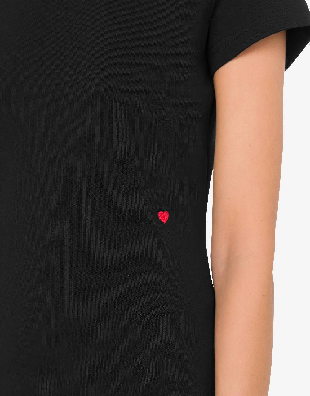 Love Moschino T-shirt Red Heart Italia