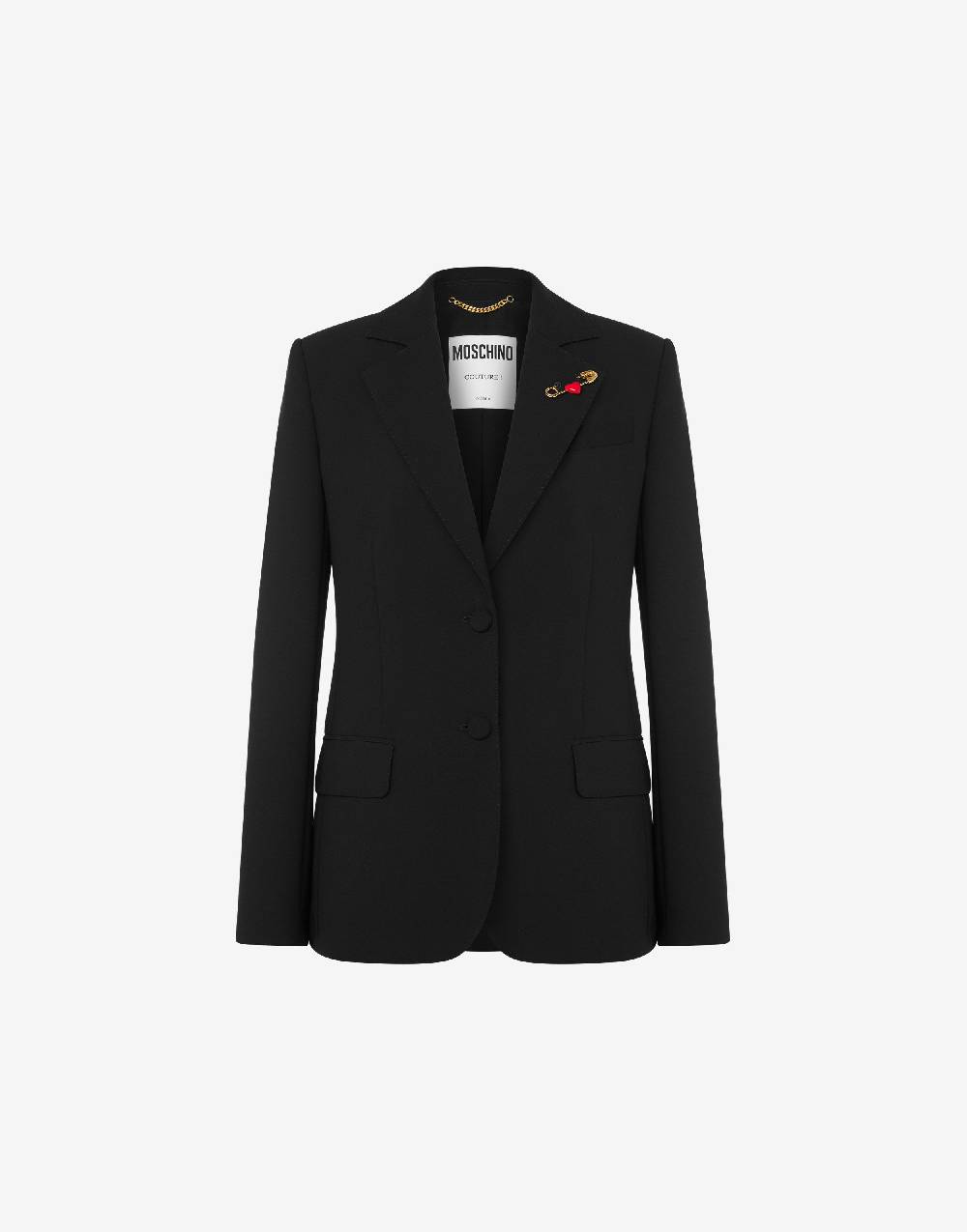 Love Moschino Giacca Heart Safety Pin
