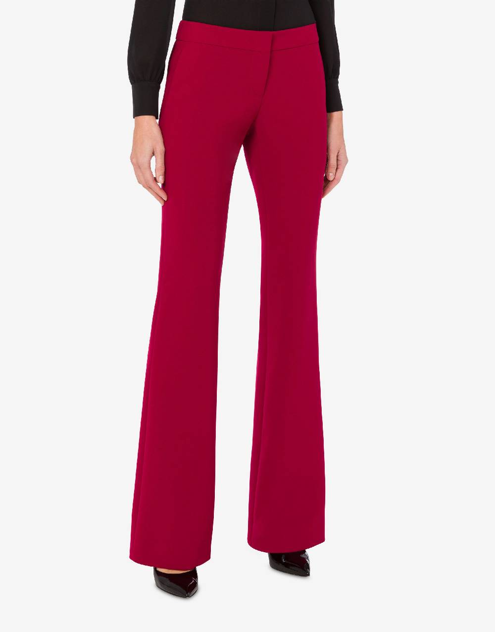Love Moschino Pantalone flare in crêpe Consegna Veloce