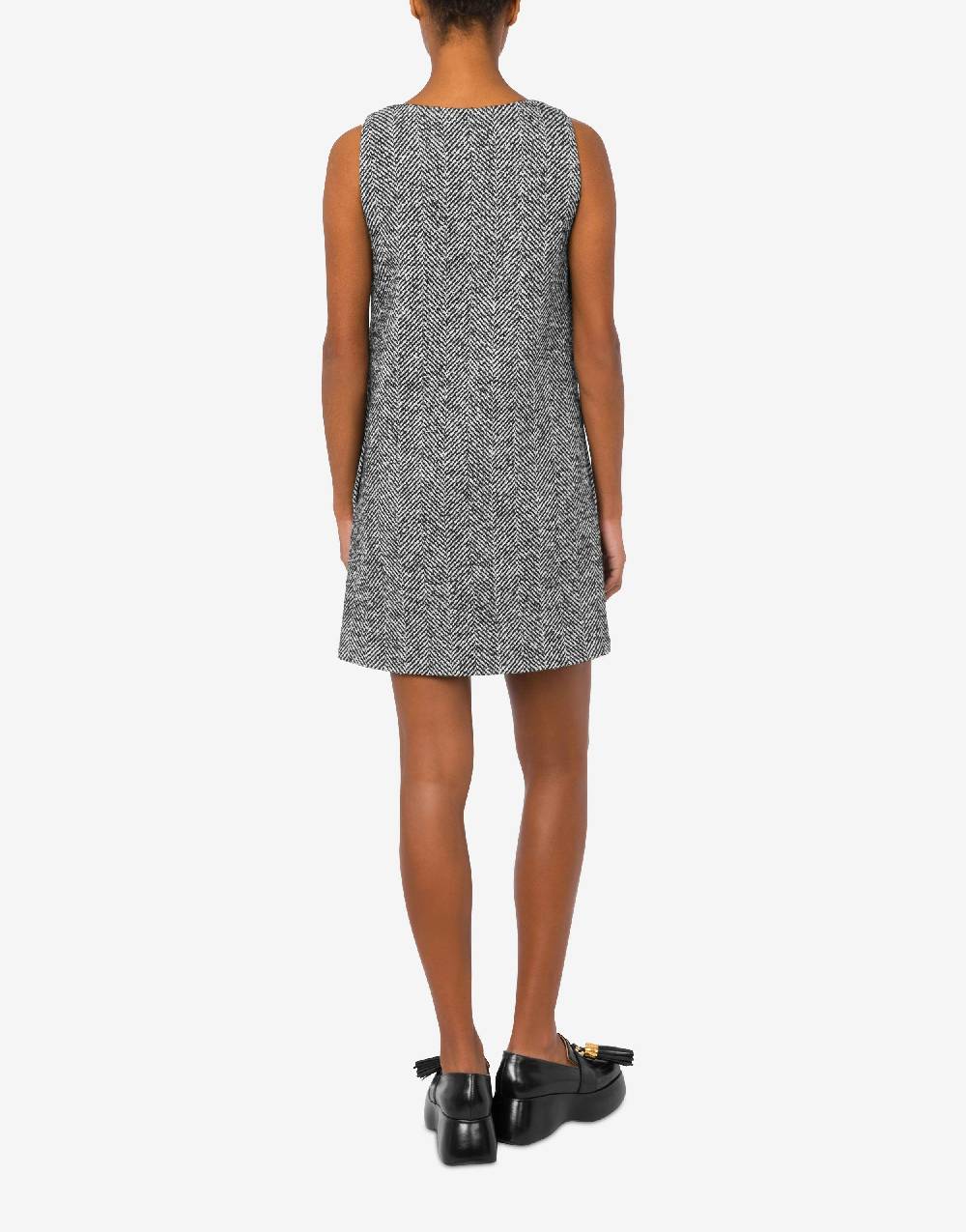 Love Moschino Abito in spigato di misto lana Fino Al -60%