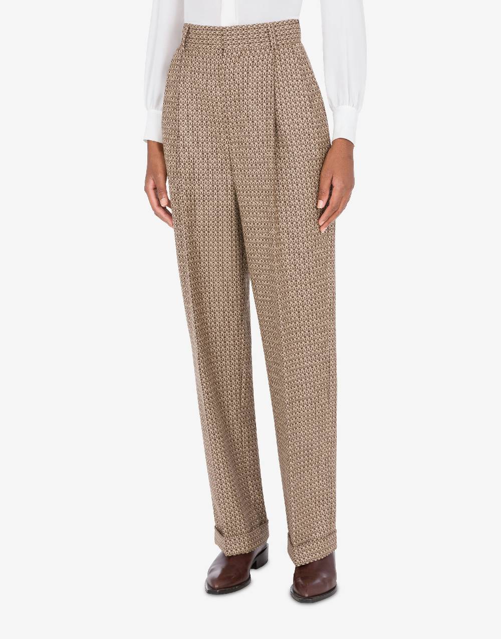 Love Moschino Pantalone in lana jacquard Peace Presa