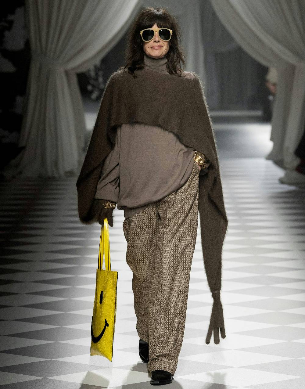 Love Moschino Pantalone in lana jacquard Peace Presa
