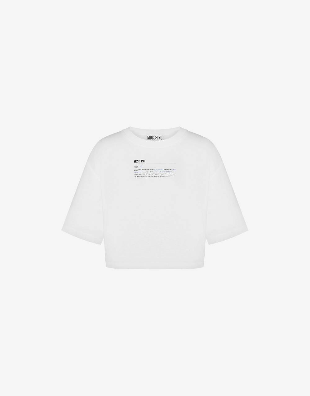 Love Moschino T-shirt cropped con stampa