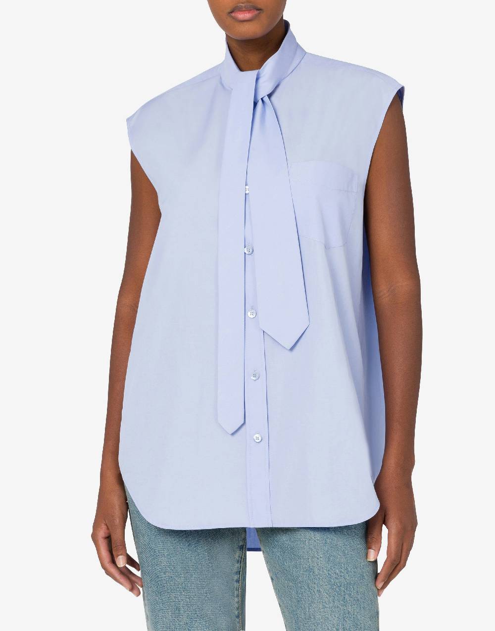 Love Moschino Camicia senza maniche Tie Vendita Calda