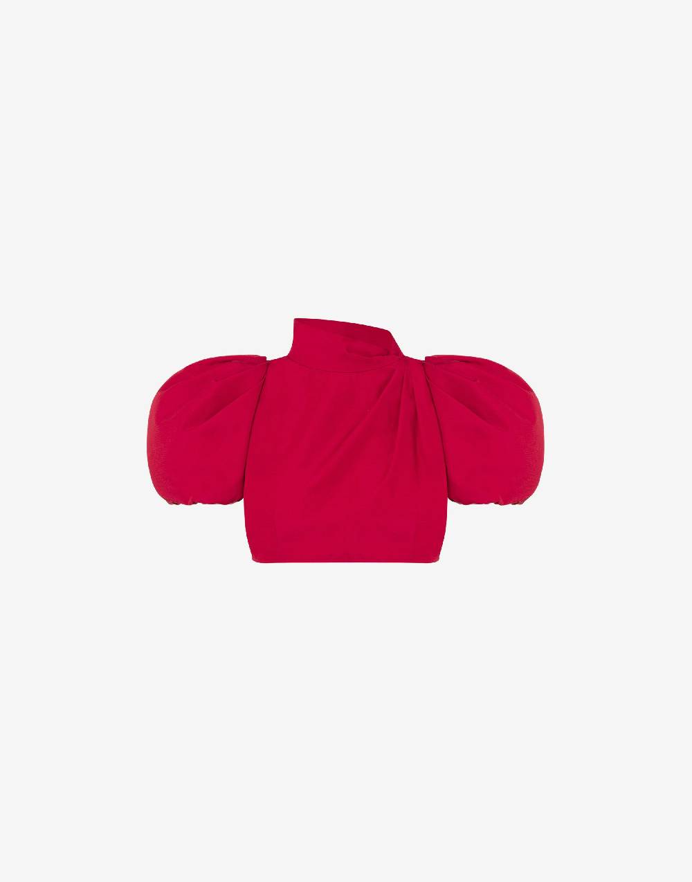 Love Moschino Camicia cropped con maniche a palloncino