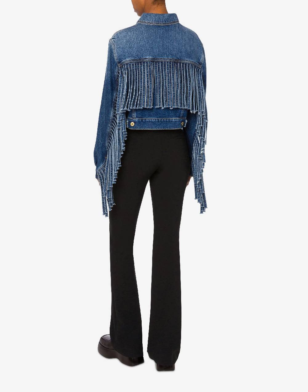 Love Moschino Giacca cropped con frange In Saldo