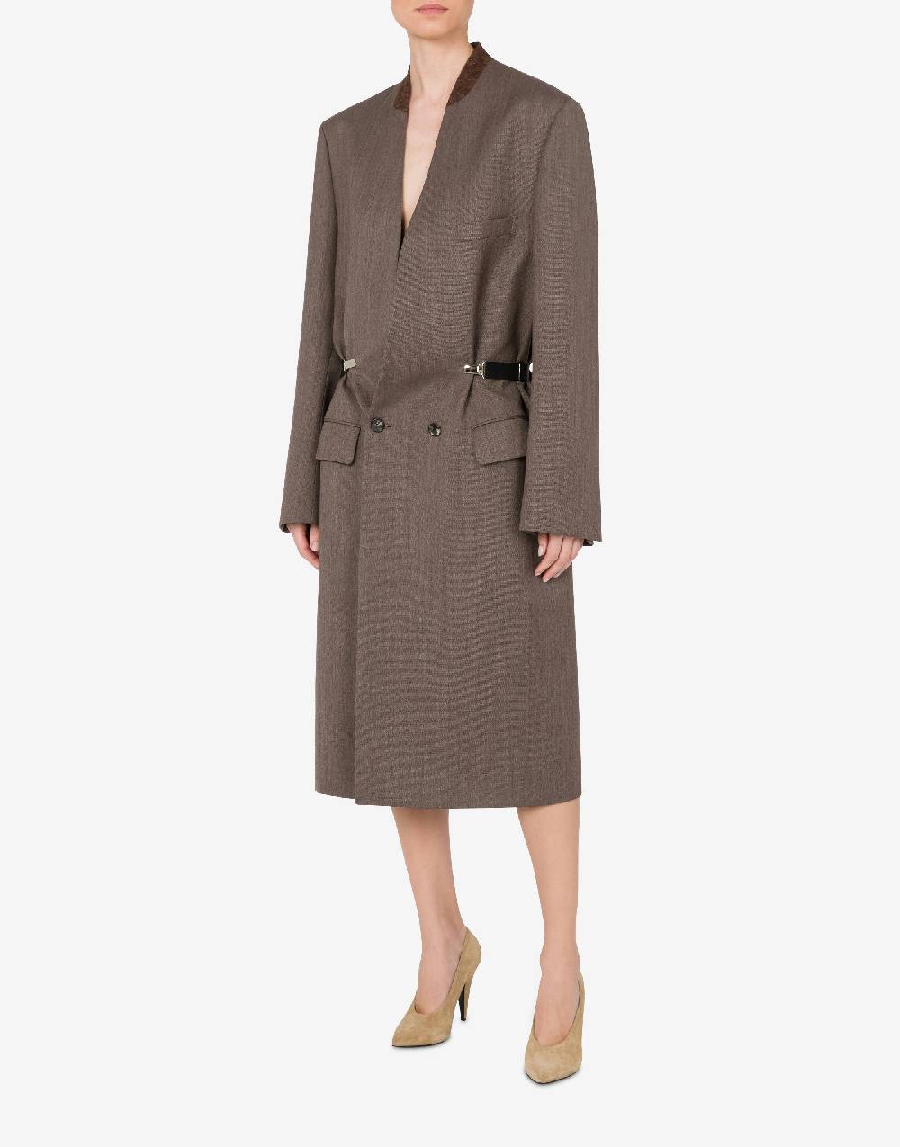 Love Moschino Cappotto in tela di lana Nuovo