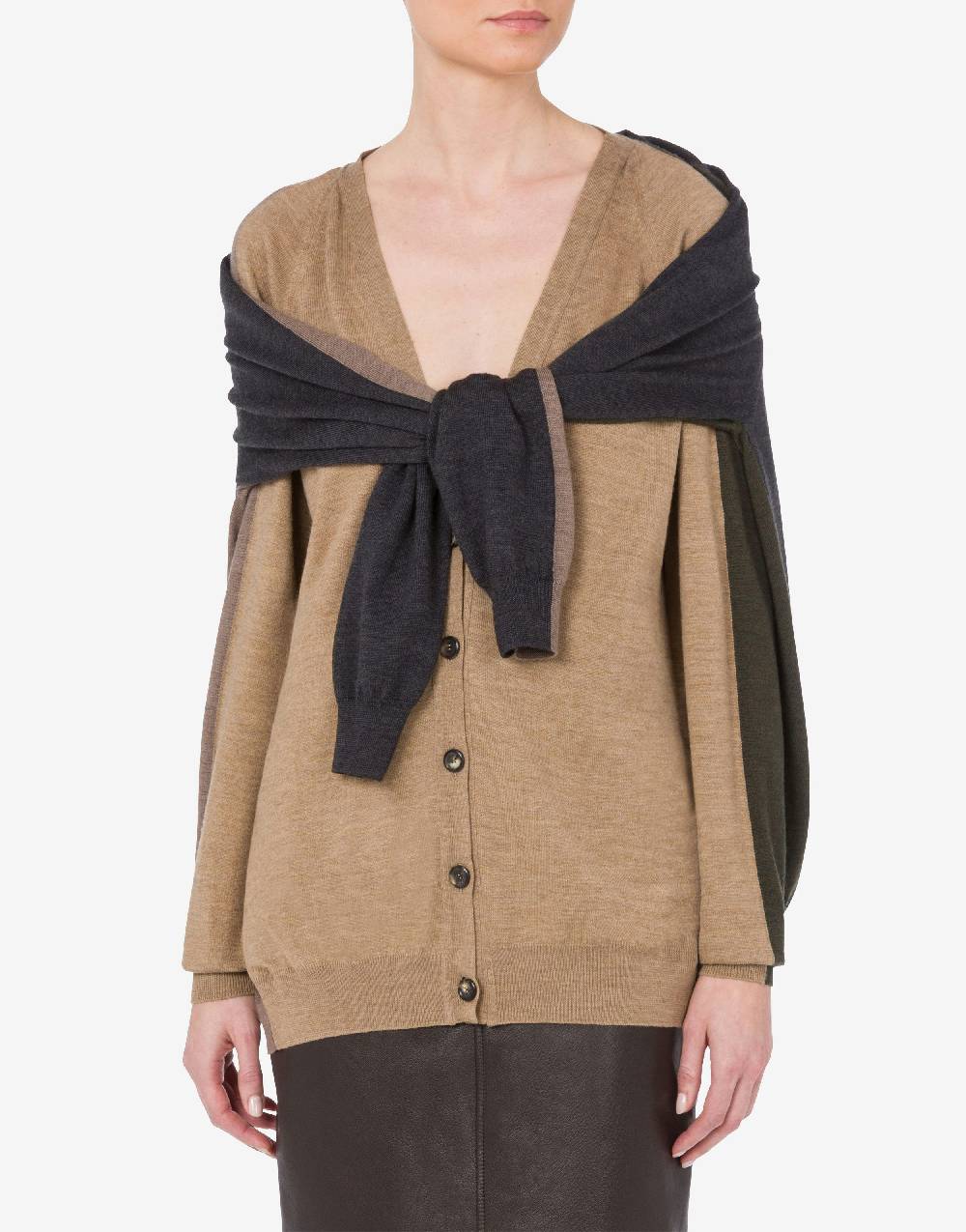 Love Moschino Cardigan in lana Layer Up Vendita