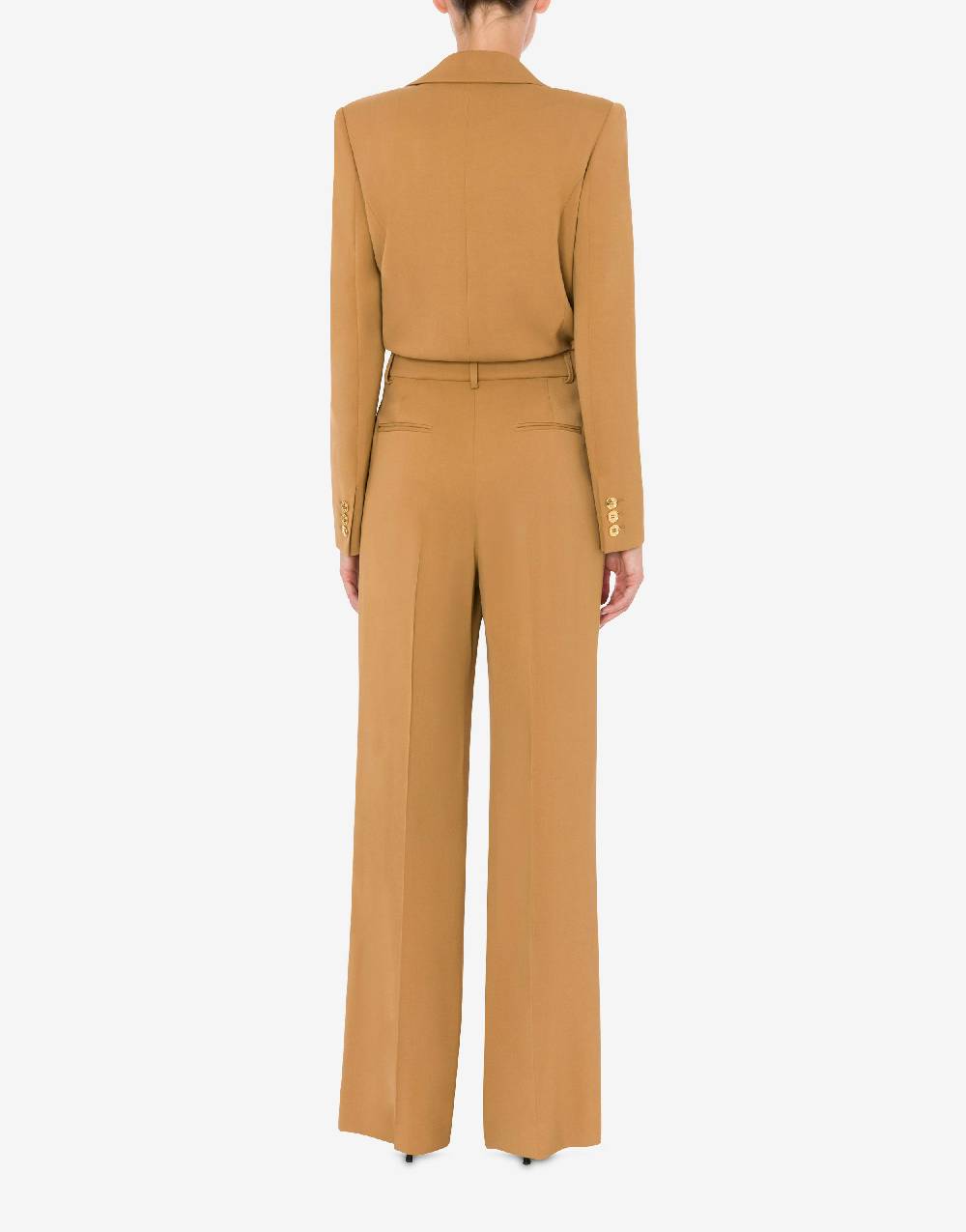 Love Moschino Tuta in diagonale di viscosa stretch Gold Buttons Acquista Ora