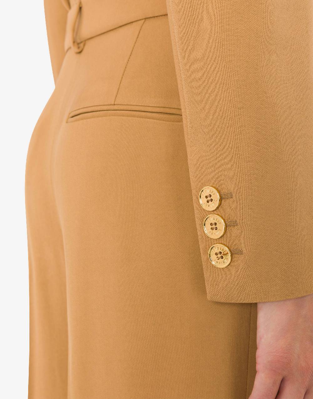 Love Moschino Tuta in diagonale di viscosa stretch Gold Buttons Acquista Ora