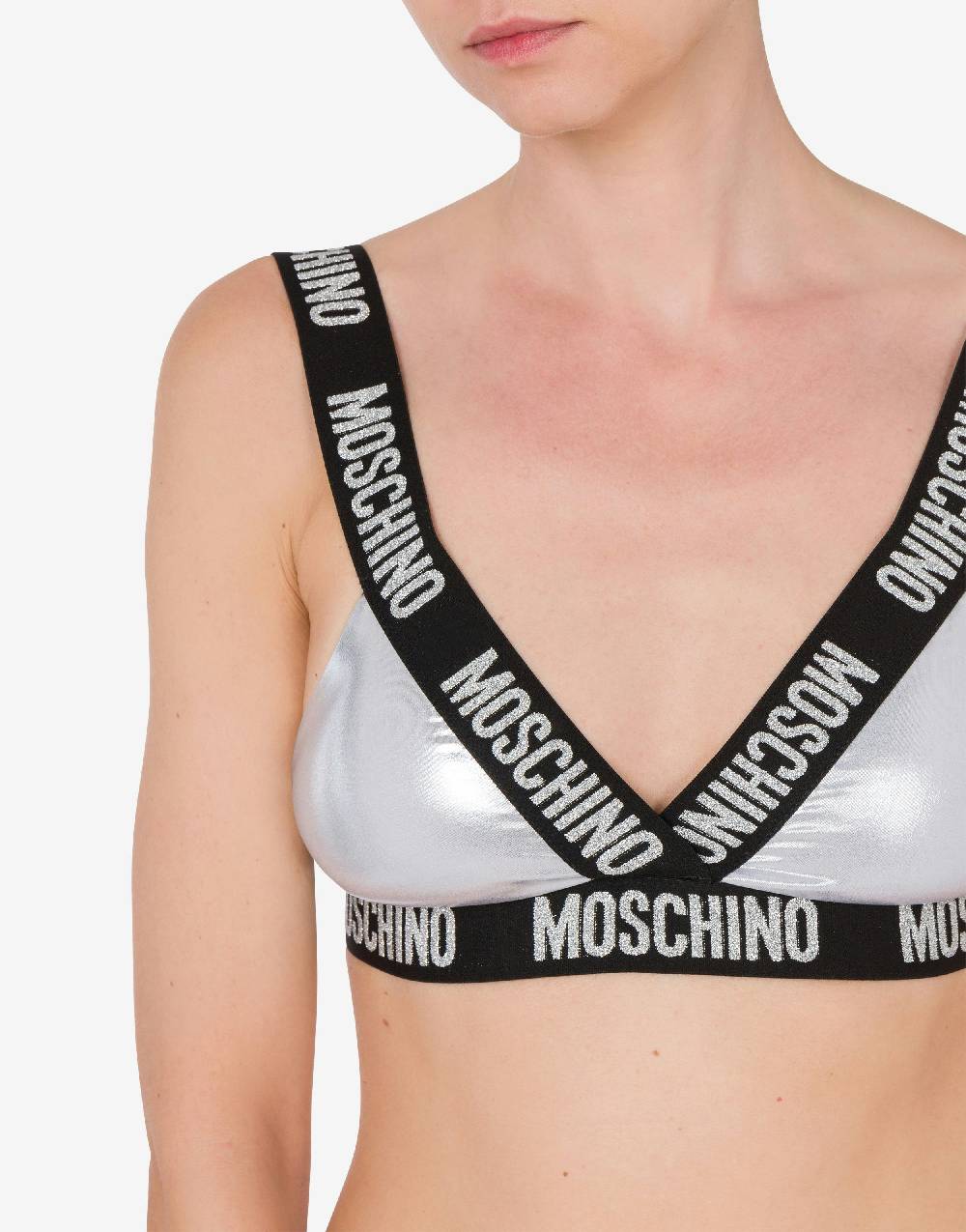 Love Moschino Top bikini Shiny & Silver Sottocosto