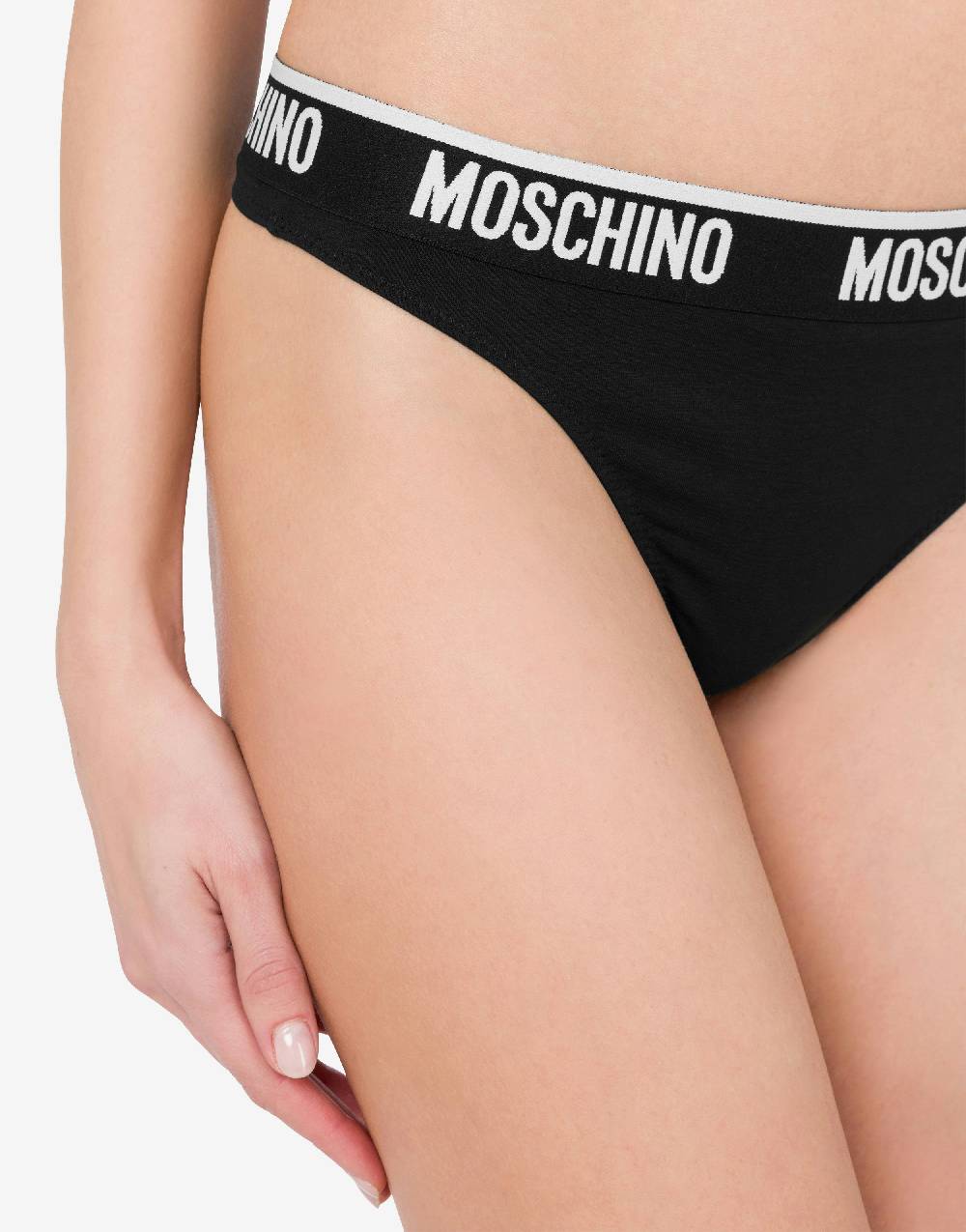 Love Moschino Perizoma in jersey stretch Elastic Logo Band Sconto