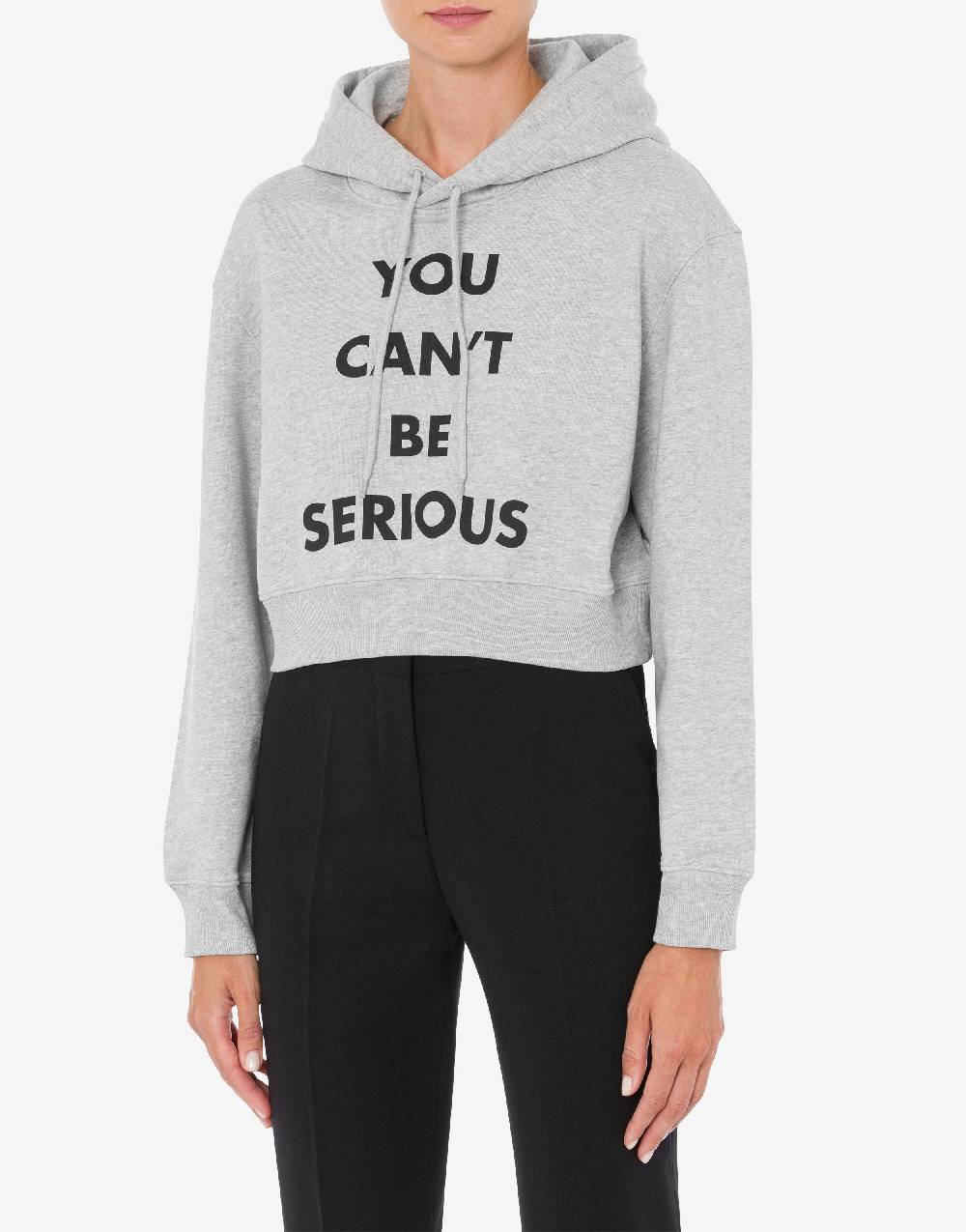 Love Moschino Felpa con cappuccio You Can't Be Serious Online