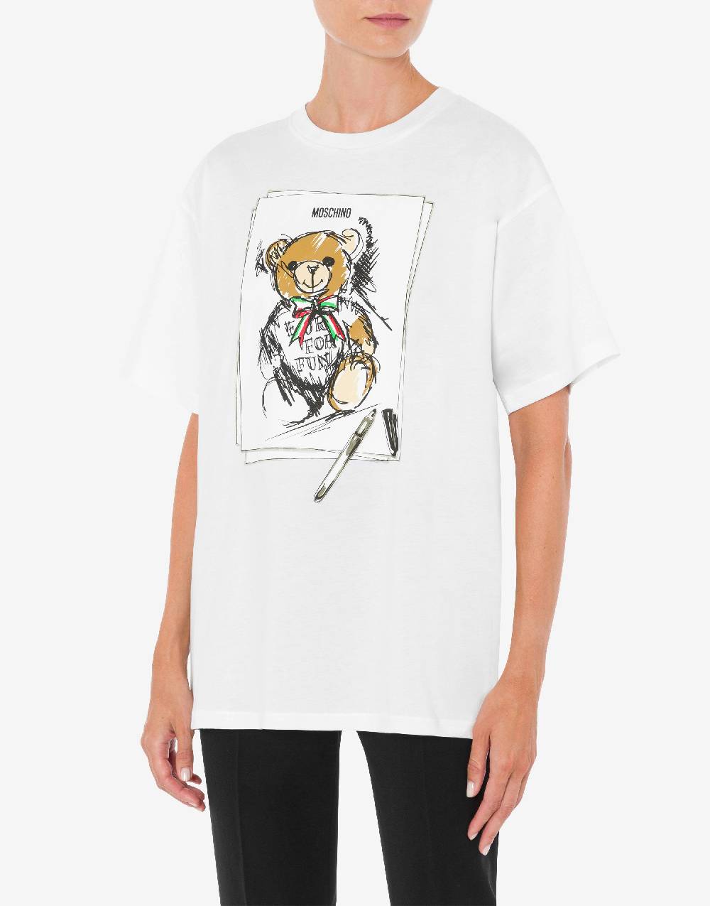 Love Moschino T-shirt oversize Moschino Teddy Bear In Vendita