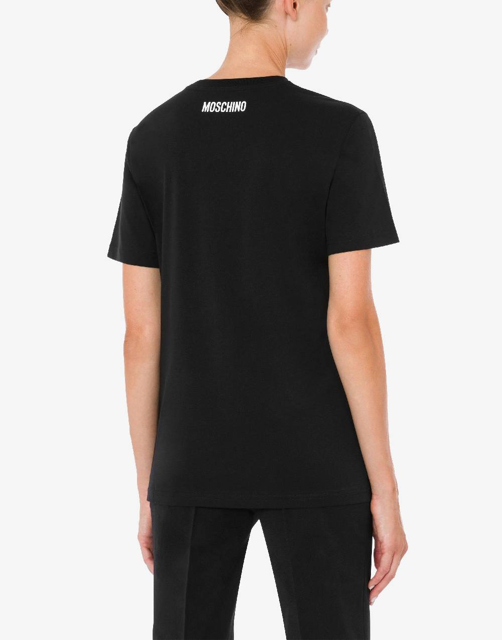 Love Moschino T-shirt in jersey organico You Can't Be Serious Saldi