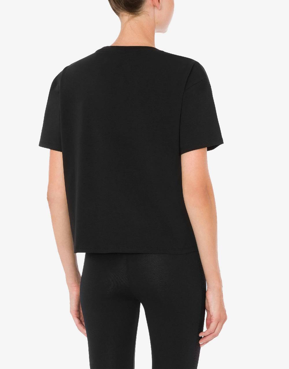 Love Moschino T-shirt in jersey stretch Flock Teddy Bear Hotsell
