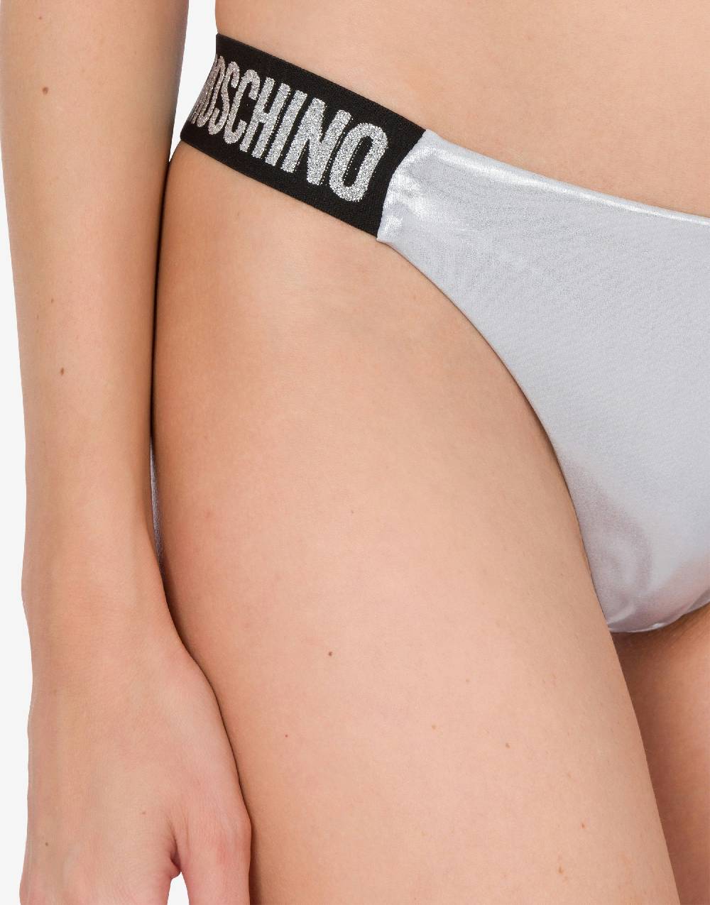 Love Moschino Slip mare Shiny & Silver Vendita Calda