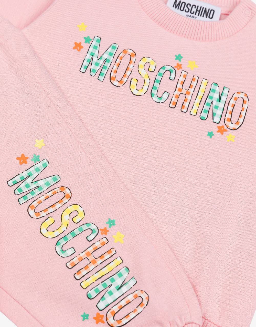 Love Moschino Completo tuta in felpa Check & Stars Logo Prezzo Ridotto