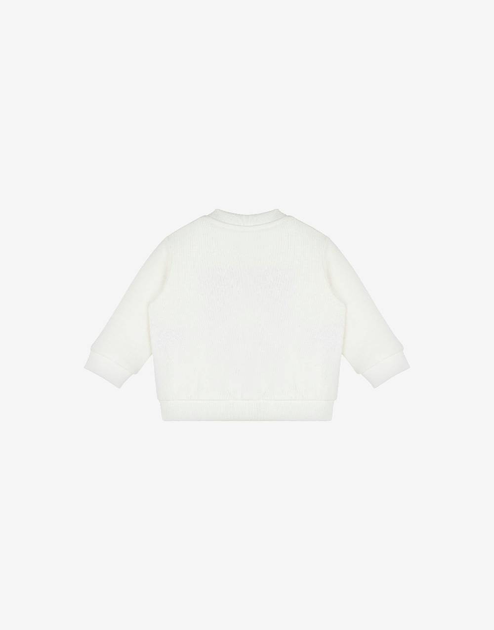 Love Moschino Felpa in cotone Teddy Embroidery Convenienza