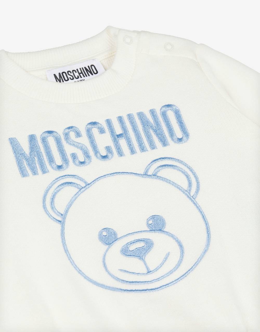 Love Moschino Felpa in cotone Teddy Embroidery Convenienza