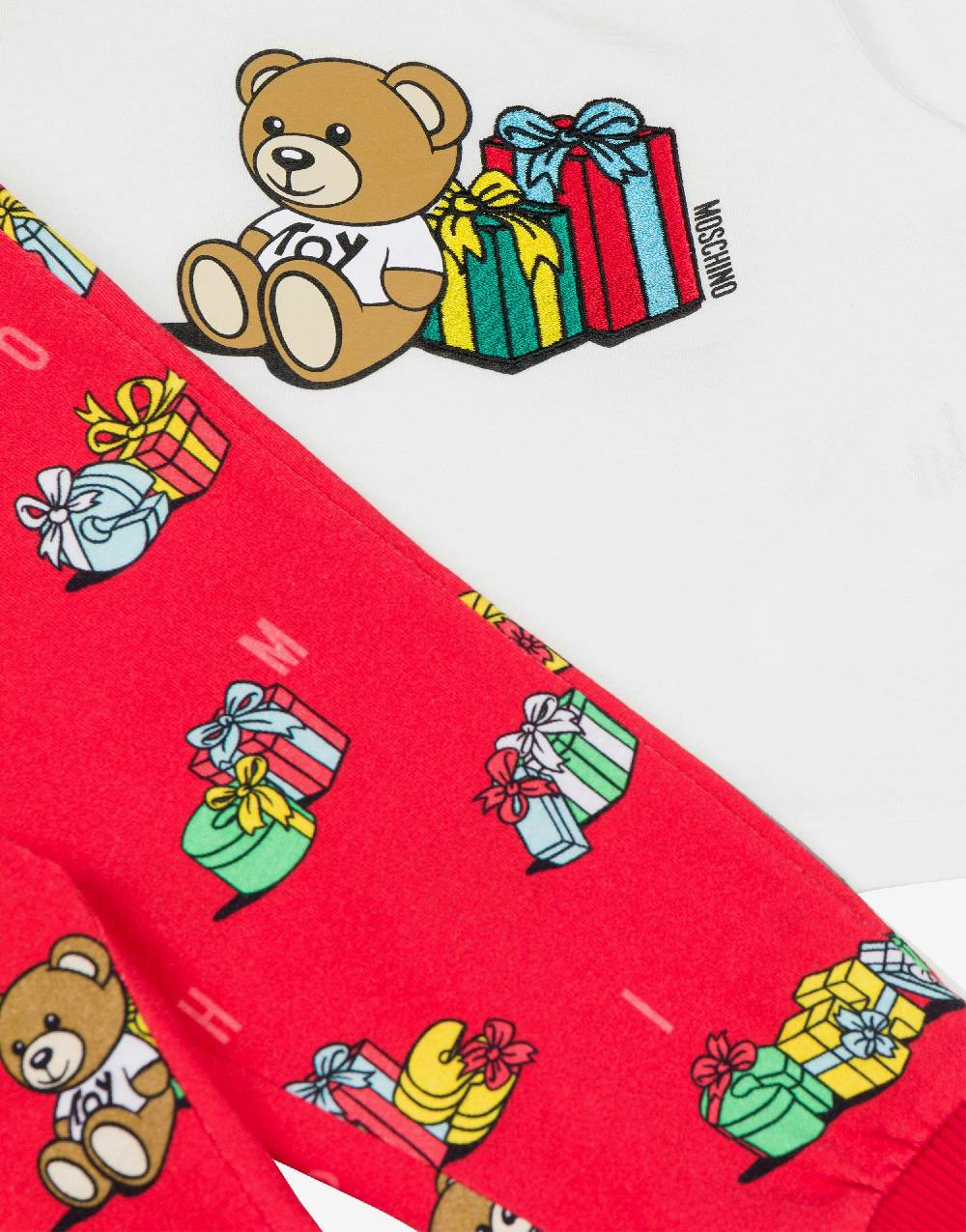 Love Moschino Completo t-shirt e leggings Teddy Holiday Nuovo