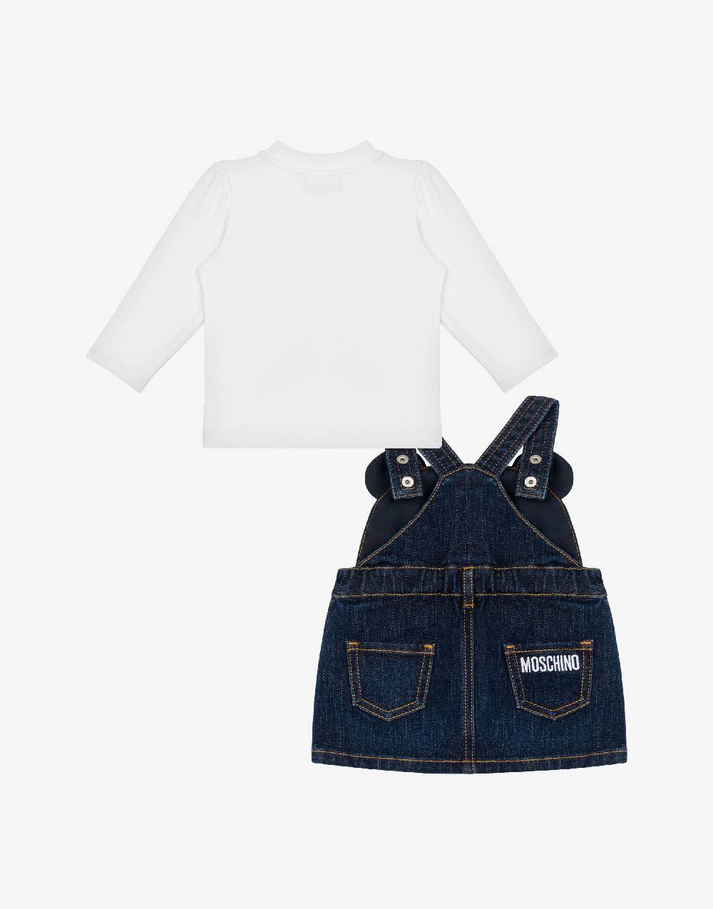 Love Moschino Completo t-shirt e gonna salopette Moschino Teddy Bear Consegna Veloce