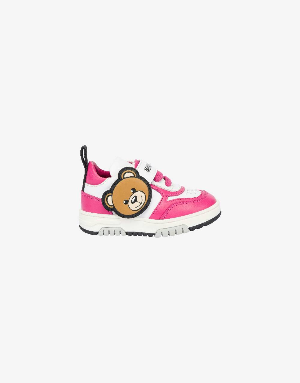 Love Moschino Sneakers in vitello Teddy Patch Sconto